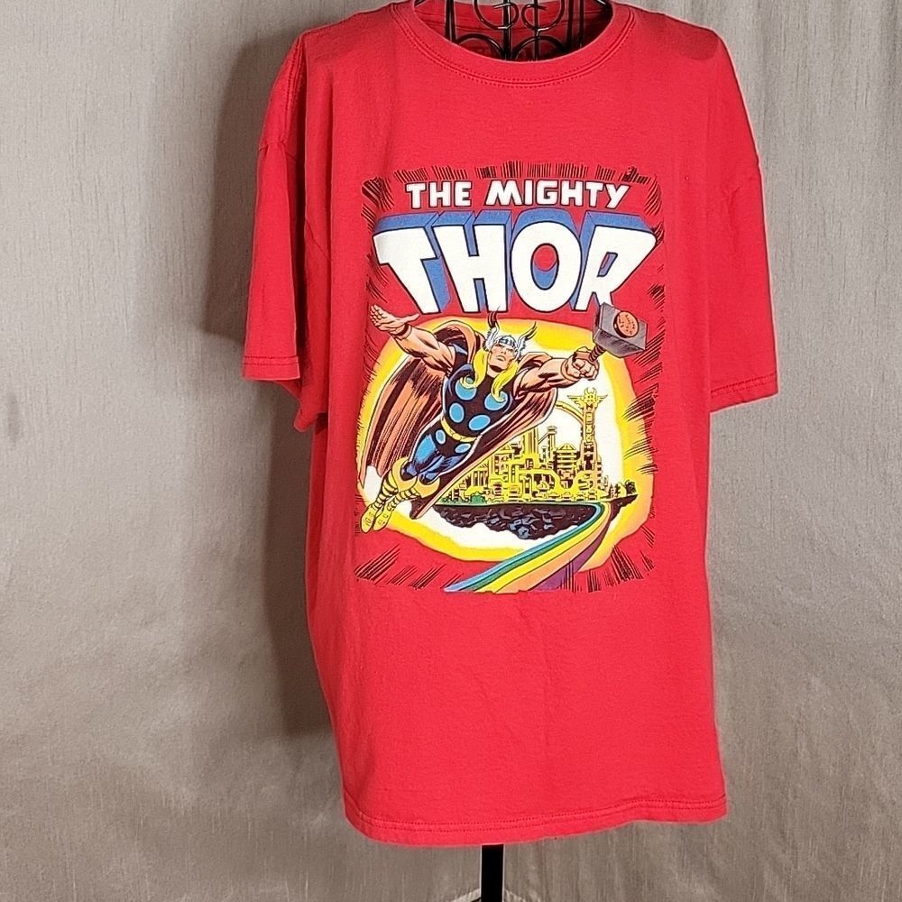 MARVEL The Mighty Thor Men's Red Shirt Large